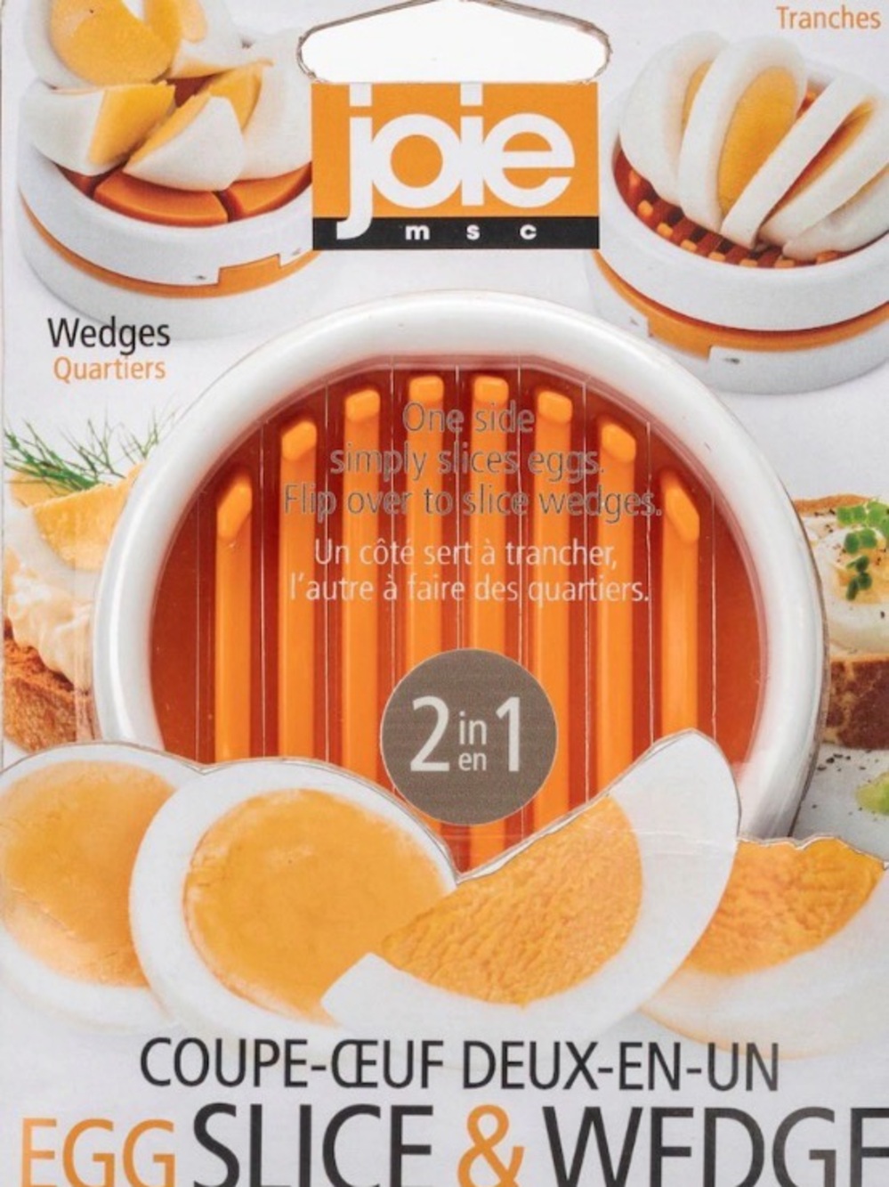 Joie Egg Slice & Wedge Tool in Orange and White